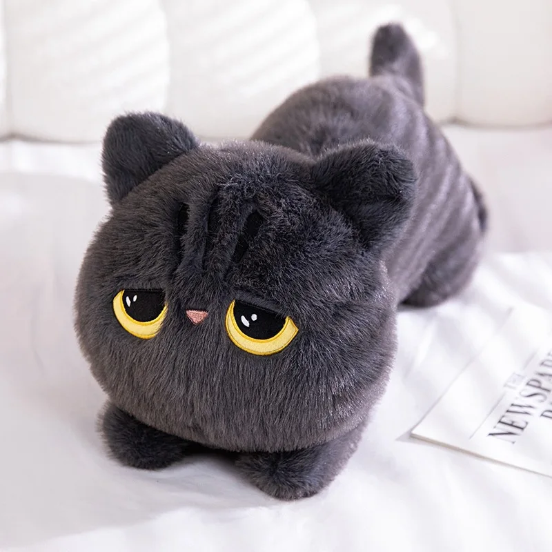 50-90 Cm Süße Schwarze Katze Plüschtier Puppe Kawaii Große Kuschelige Kissen Kis